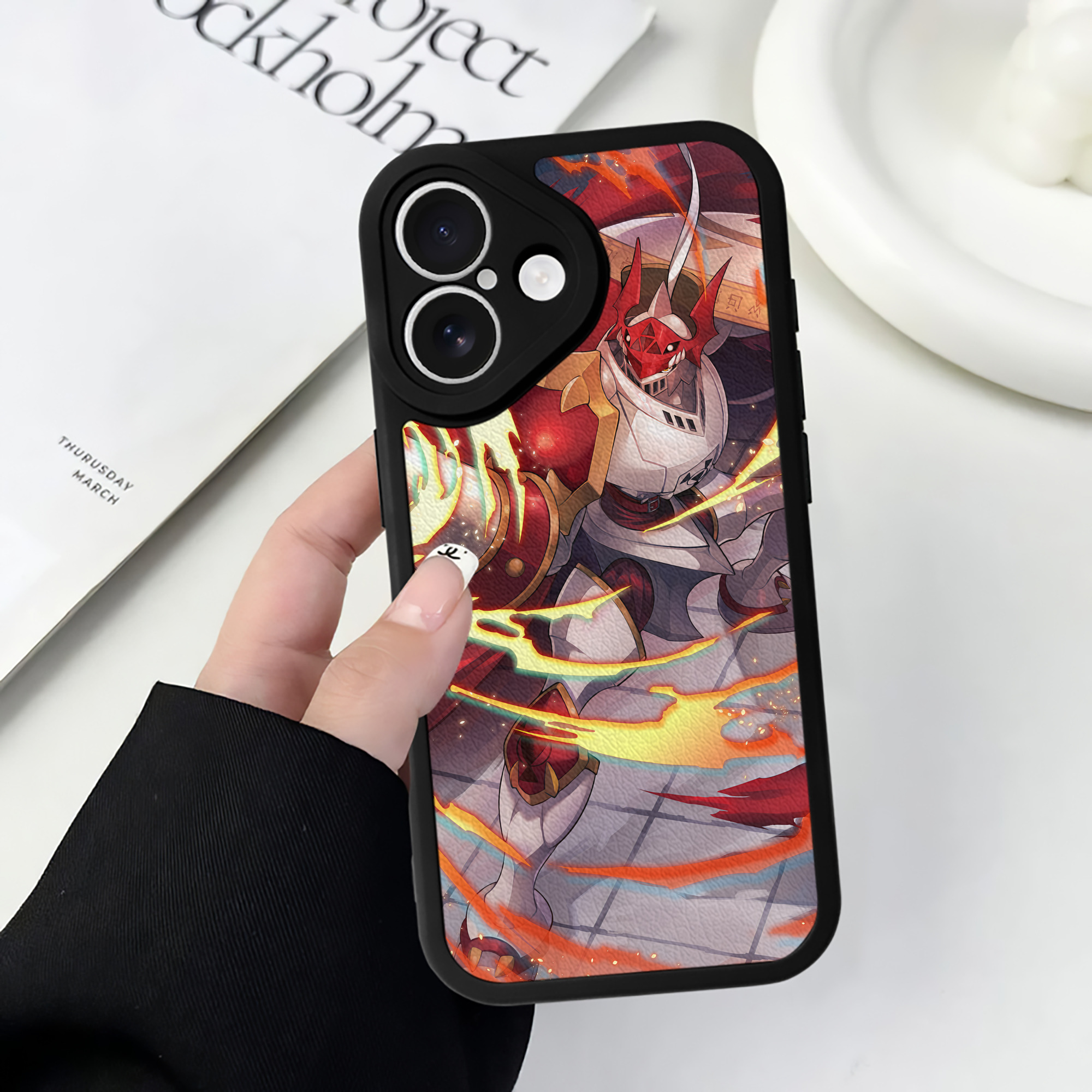 （画像用） Digimon デジタルモンスター/デジモン 【iPhone 16シリーズ対応】シリコンスマホケース（レザー調） 材質：シリコン